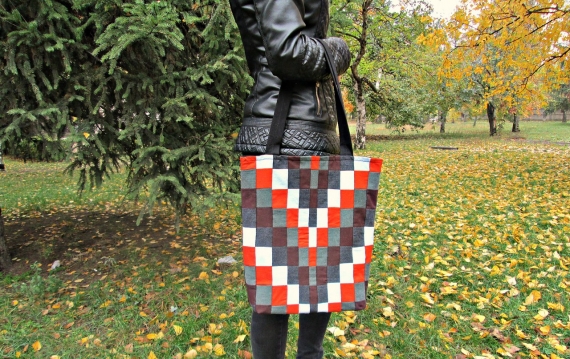 Женская джинсовая сумка, лоскутное шитье.