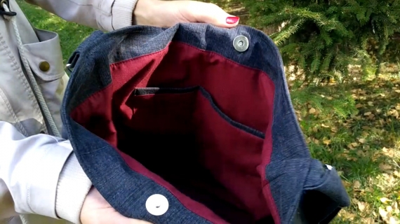 Косметичка джинсовая, лоскутное шитье. Крейзи.