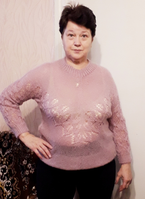 Пуловер "Пыльная роза"