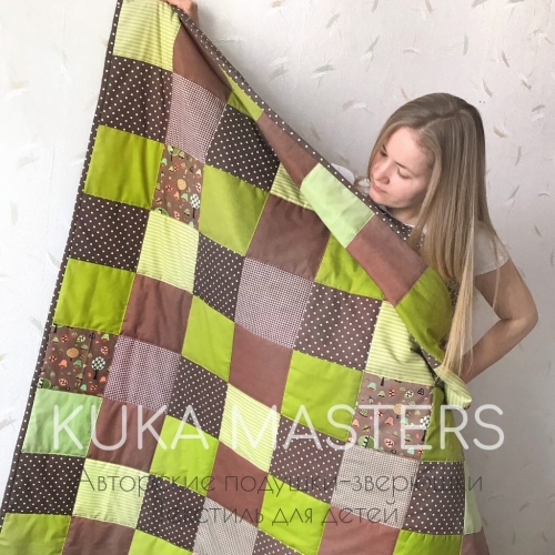 Покрывало лоскутное Лес, Мишка в подарок! Скидка 50%!!!