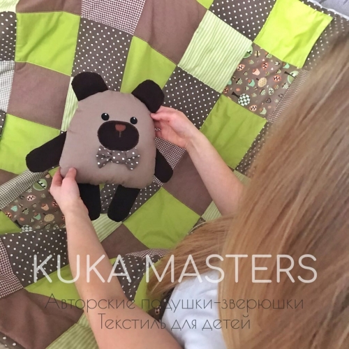 Покрывало лоскутное Лес, Мишка в подарок! Скидка 50%!!!