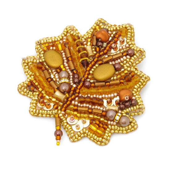 Брошь "Осенний лист"