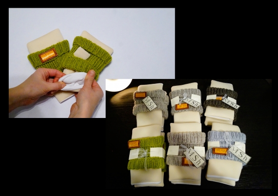 Авторские митенки из неопрена и вязаного полотна