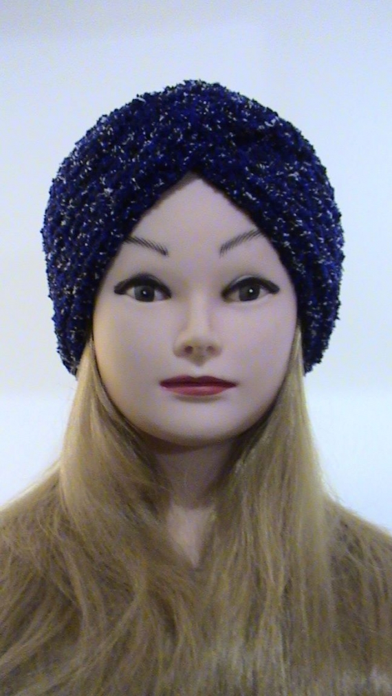 Повязка-чалма махровая, вязаная