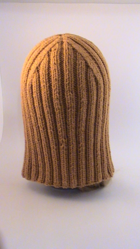Шапка-паричок Каре рыженький, вязаный крупной вязкой