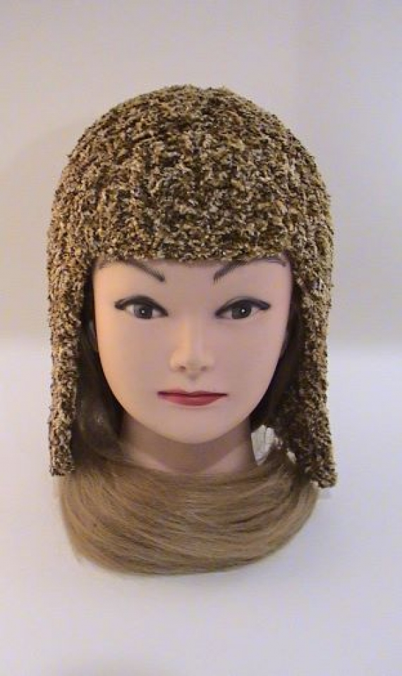 Шапка-паричок Каре , вязаная махровая