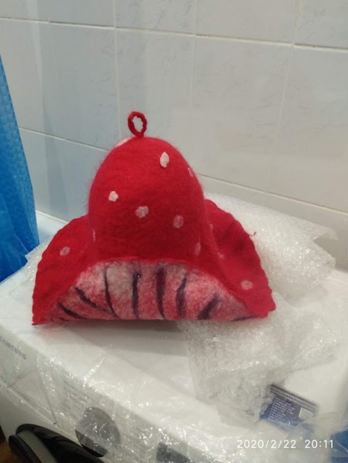 Шапка банная "Мухомор"