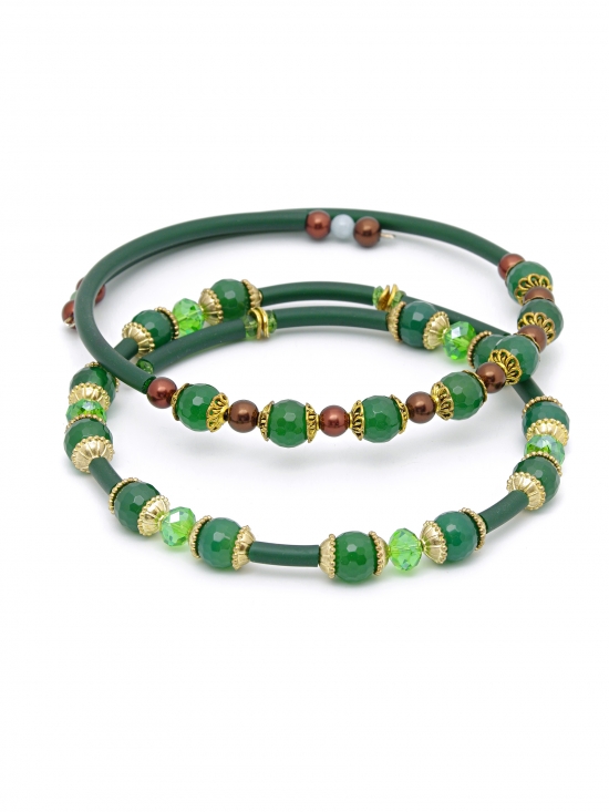 Колье-чокер зеленый