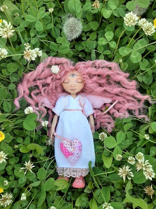 Текстильная кукла Ангел Нежность