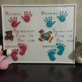 Метрика вышитая