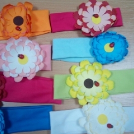 Повязка гладкая с цветком