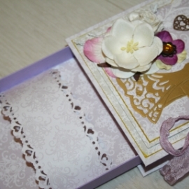 Свадебная коробочка для денежного подарка