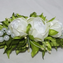 Заколка -автомат  с розами