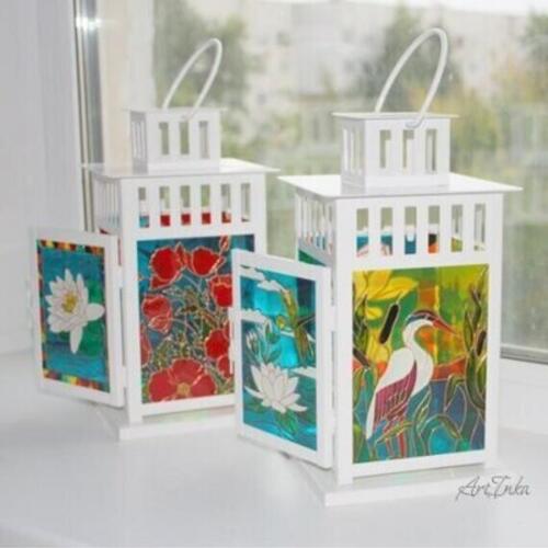 Фонарь уличный (внутри свеча)