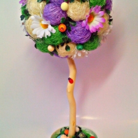 Топиарий "Ромашковое дерево"