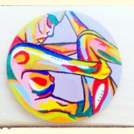 Брошь крупная Обнаженная женщина