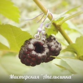 Серьги Ежевика