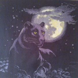 Вышитая картина "Пантера"