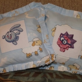 Подушки для мальчика. Зайка Крош и Ежик.