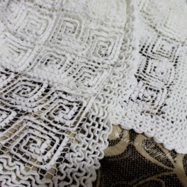 Плед вязаный крючком  "Белоснежный"