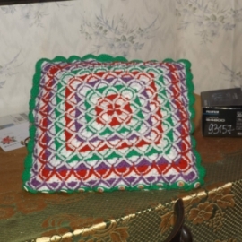 Чехол для подушки крючком