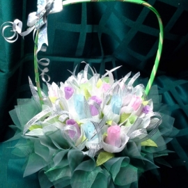 Корзинка с подснежниками