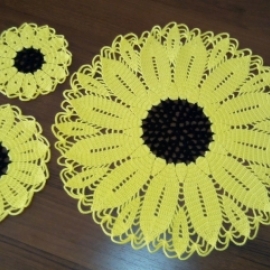 Салфетки-подсолнухи