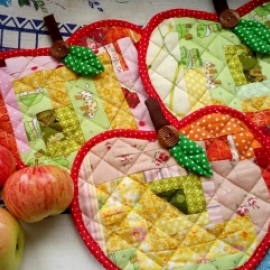 Прихватки "Спелые яблочки"