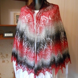 Ажурная невесомая шаль Фрея