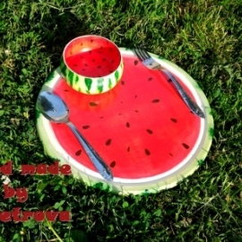 Поднос и чашка "Арбузное настроение"