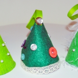 Набор фетровых елочек