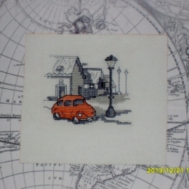 Вышитая картинка "Путешествие одной машинки"