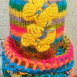 шапка + снуд "Веселая радуга"