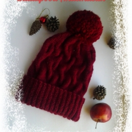 #шапка #полушерсть#косы#