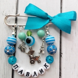 Детская именная брошь