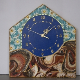 настенные часы "Счастливый пёс"