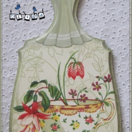 Досточка "чашка с цветами"