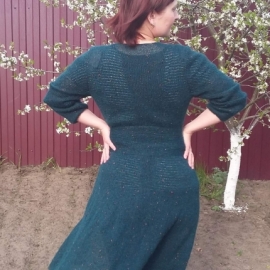 Летний кардиган изумрудного цвета