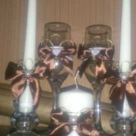 Свадебный набор"Шоколад"