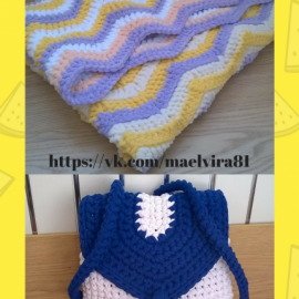 Рюкзак из трикотажной пряжи