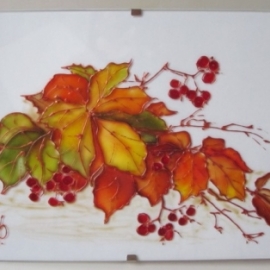 Оригинальная открытка "Осенний букет с ягодами"