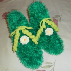 тапочки "Зайчики" и "Цветочная полянка"