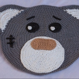 Коврик крючком "Мишка Teddy"