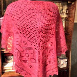 Серповидная шаль "Времена года. Лето"