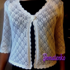 Ажурная кофточка "Белоснежность"