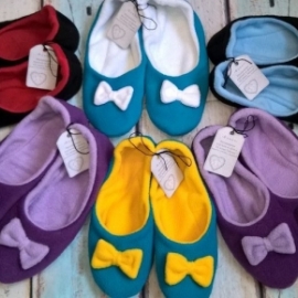 Тапочки - балетки из флиса