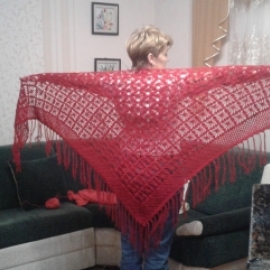 шаль"Малина"