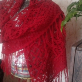 шаль"Малина"