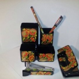 Офисный набор с хохломской росписью