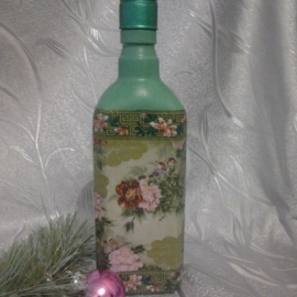 Бутылочки декупаж